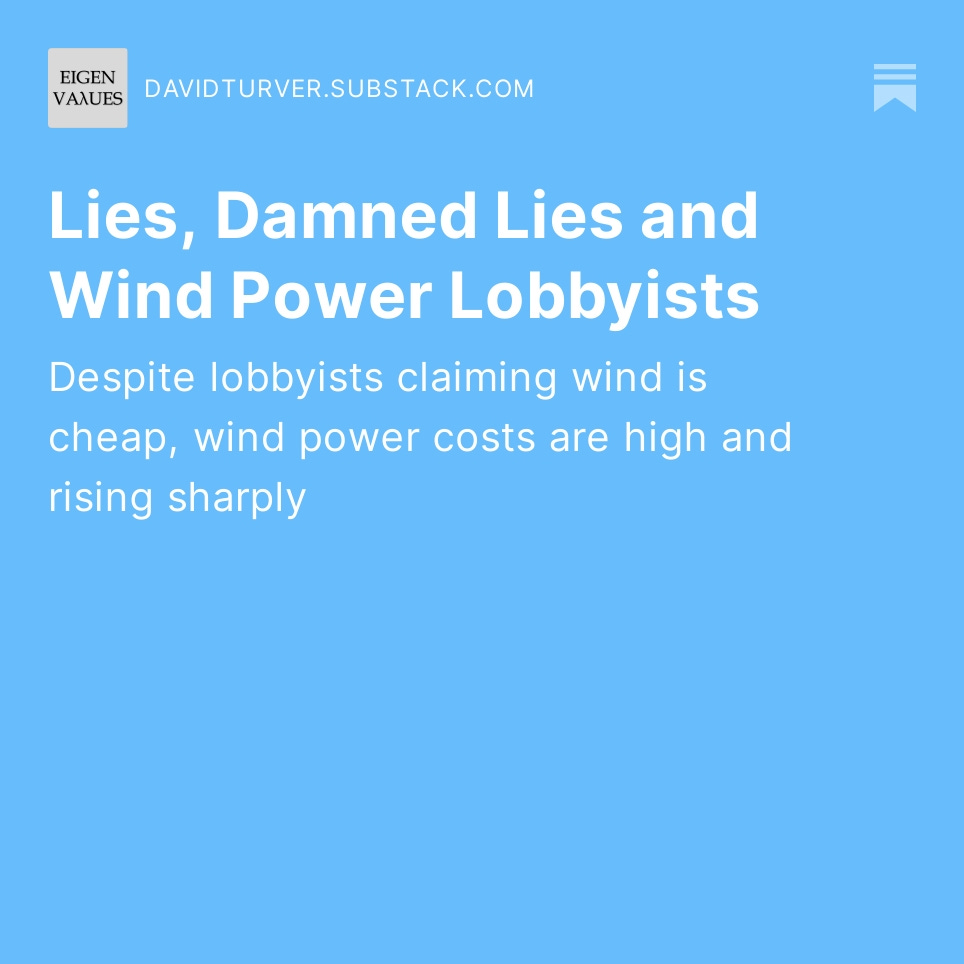 Lies Damned Lies and Wind Power Lobbyists